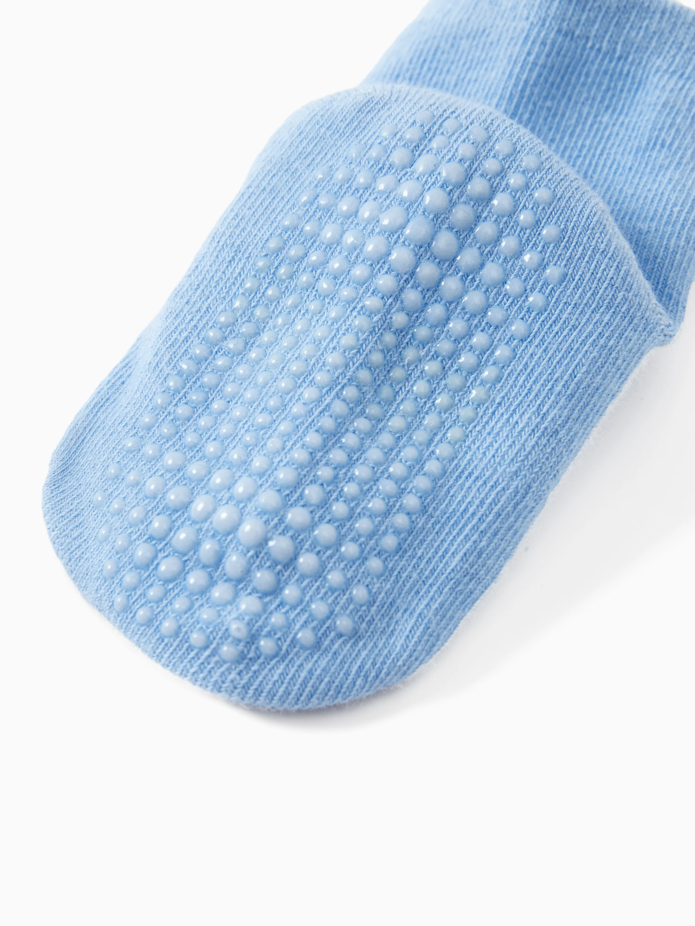 6-pack Baby / Toddler Pure Color Floor Non-slip Glue Socks Blue - Image 6