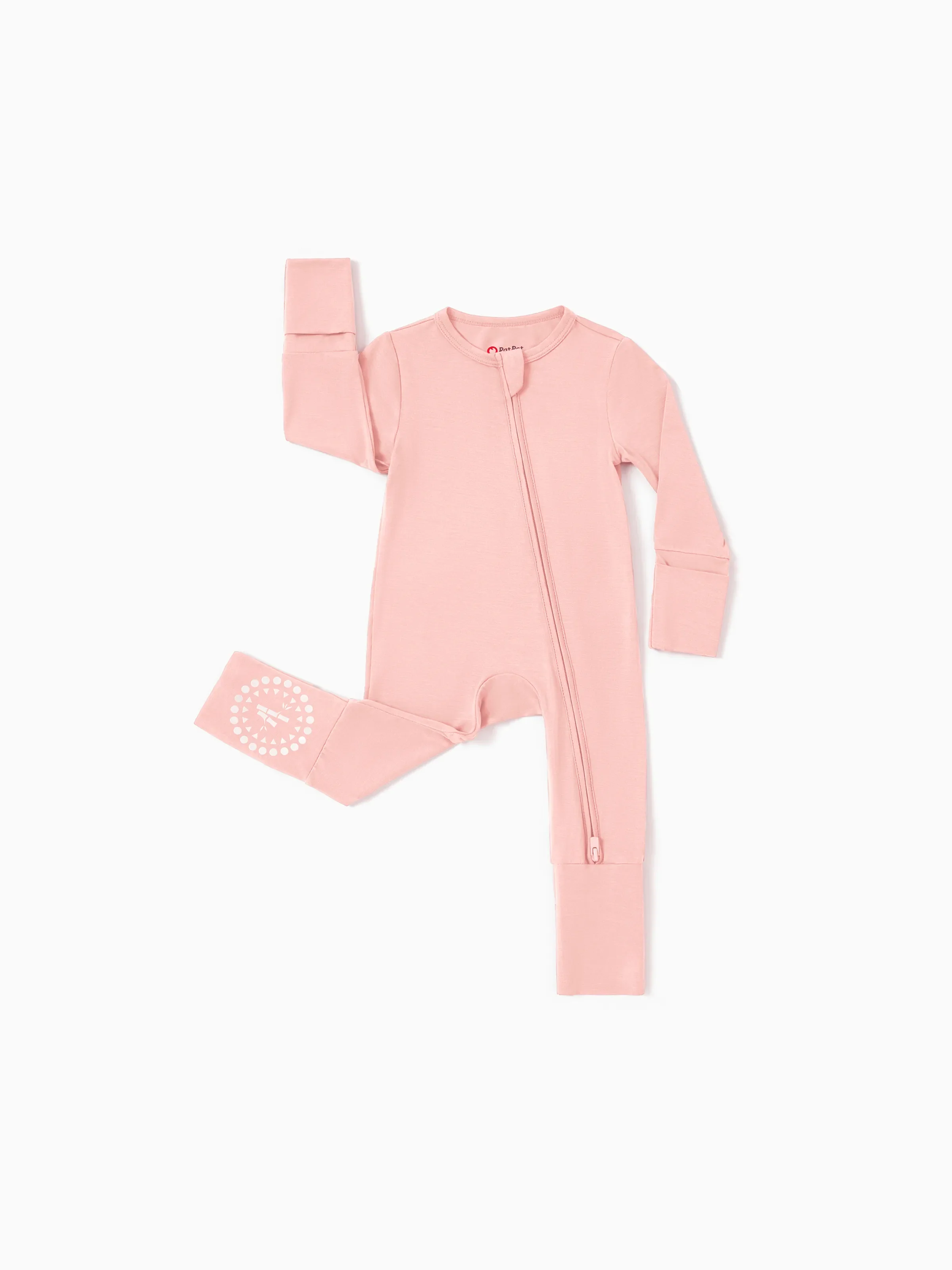 Bamboo 2-Pack Footies Baby Boy / Girl 2-Way Zipper Anti Slip Long Sleeve Rompers Pale Yellow - Image 7