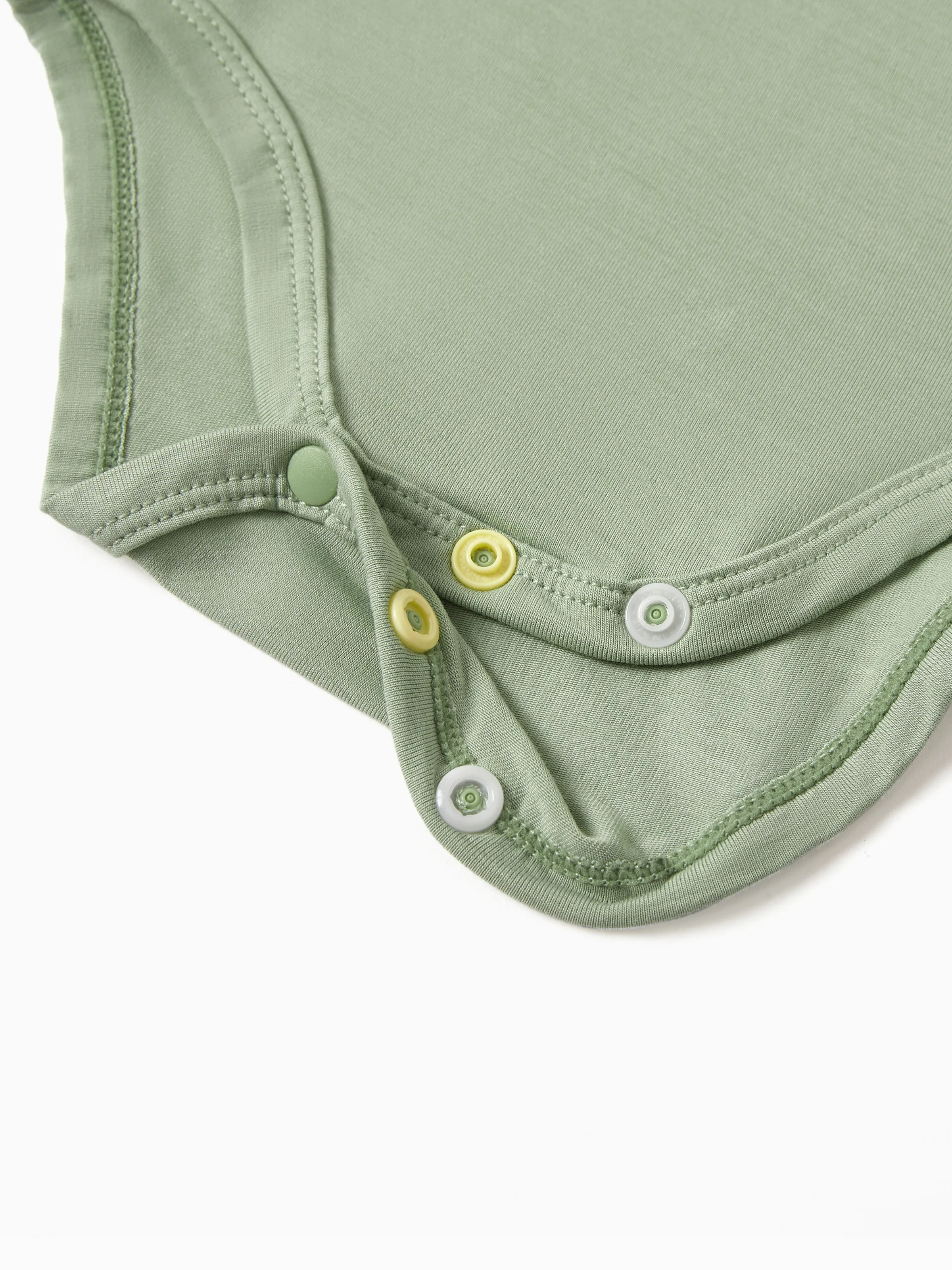 Bamboo 5-Pack Baby Boy/Girl Casual Romper Light Green - Image 4