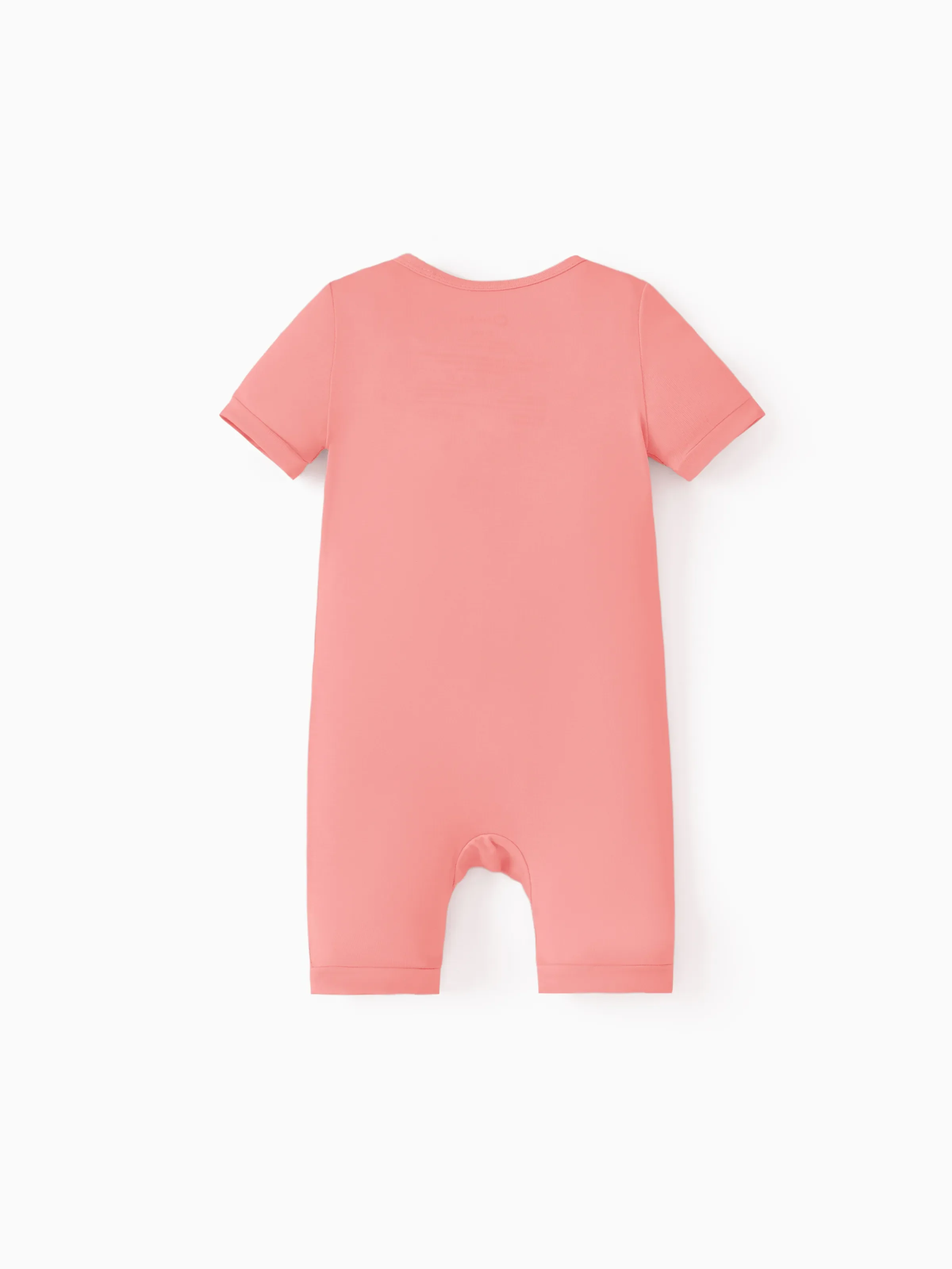Bamboo Baby Boy / Girl 2-Way Zip Onesies Anti Slip Childlike Food Pattern Bamboo Sleepwear (Snug-Fitting)
 Pink - Image 7