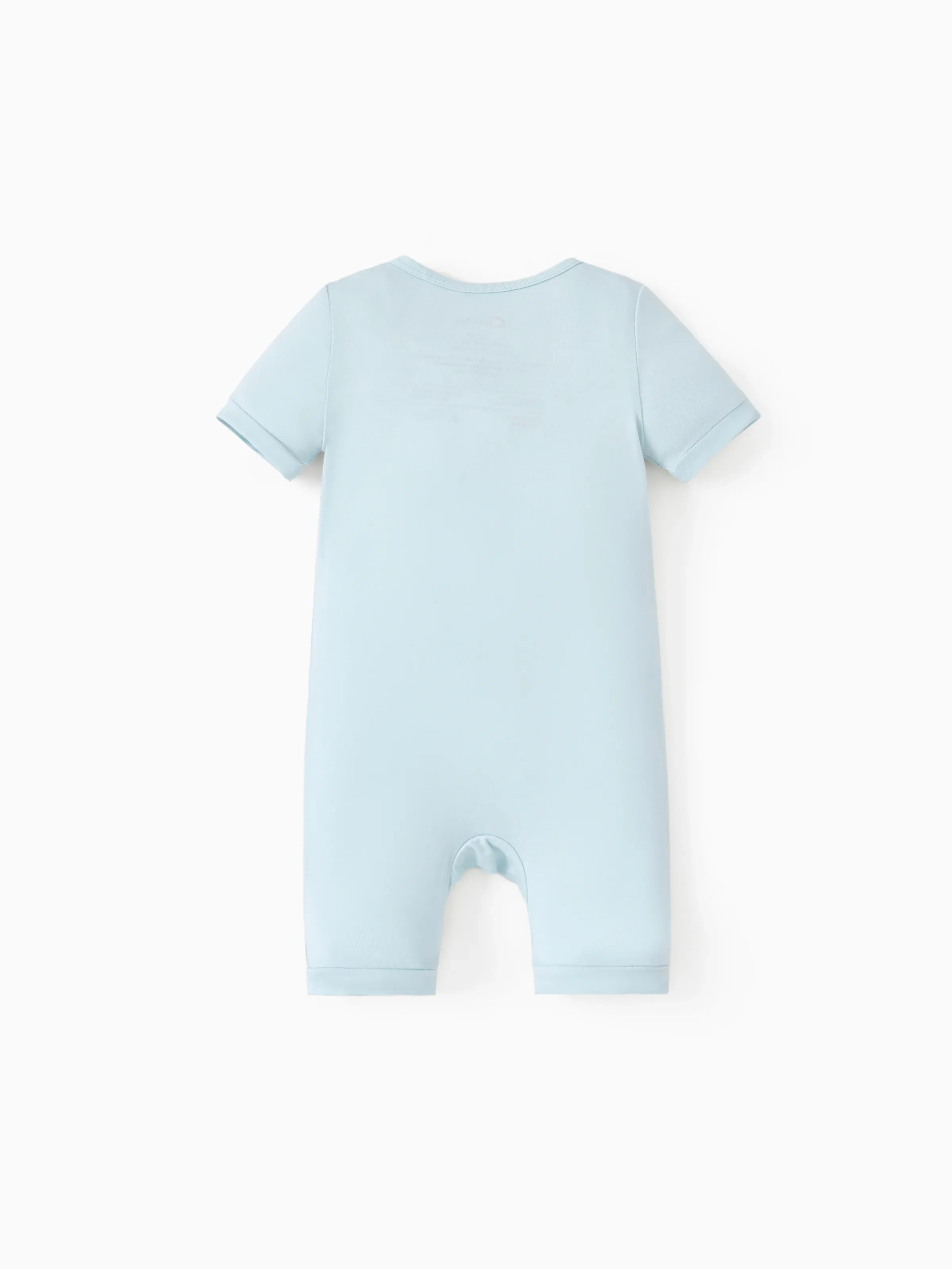 Bamboo Baby Boy / Girl 2-Way Zip Onesies Anti Slip Childlike Food Pattern Bamboo Sleepwear (Snug-Fitting)
 Turquoise - Image 7