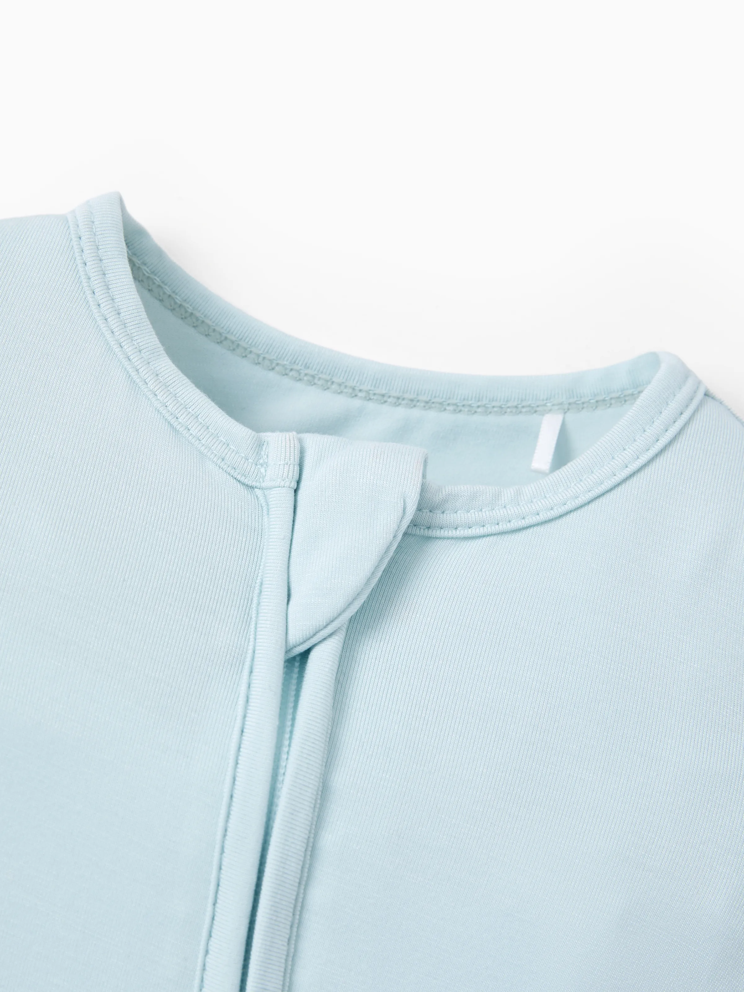 Bamboo Baby Boy / Girl 2-Way Zip Onesies Anti Slip Childlike Food Pattern Bamboo Sleepwear (Snug-Fitting)
 Turquoise - Image 8