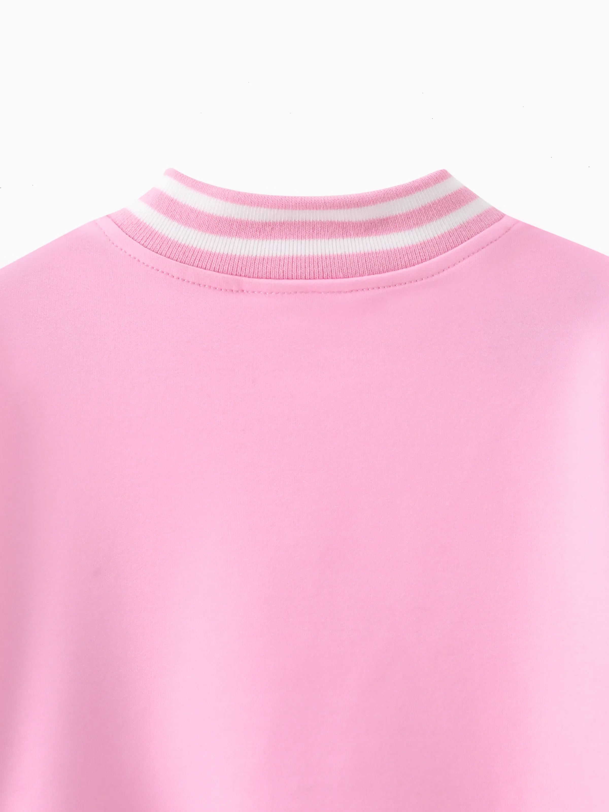 Barbie Outfit Toddler/Kid Girl Naia™ Letter Print Colorblock Lightweight Bomber Jacket Pink - Image 4