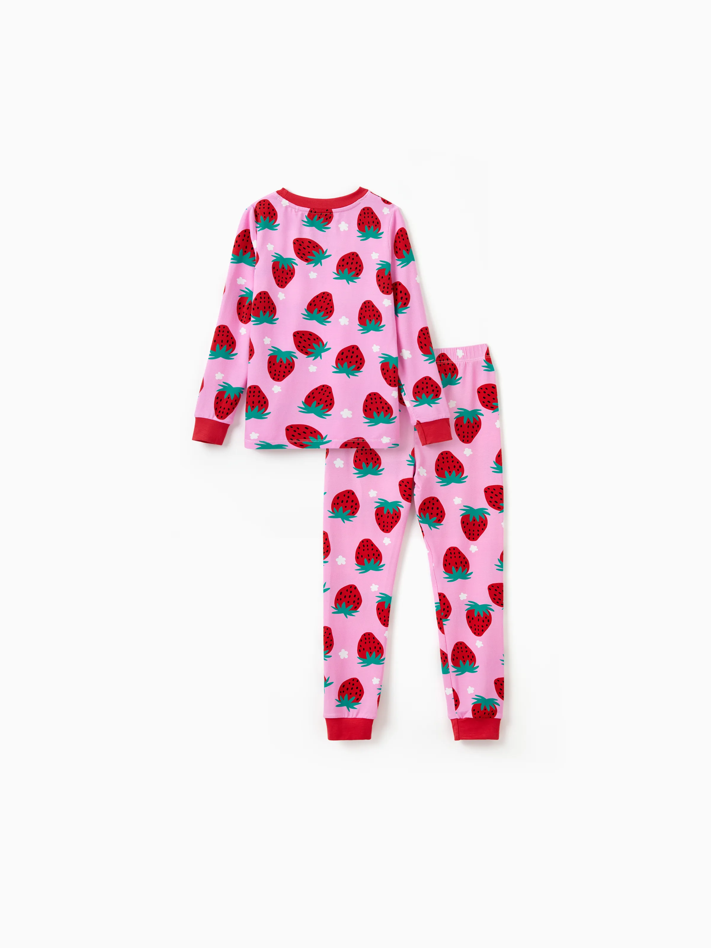 Christmas / Halloween Pajama 2-Piece Upgraded Thick Bamboo Pajama Set With Childlike Print for Toddler / Kids Girl (Snug-Fitting) Red - Image 7