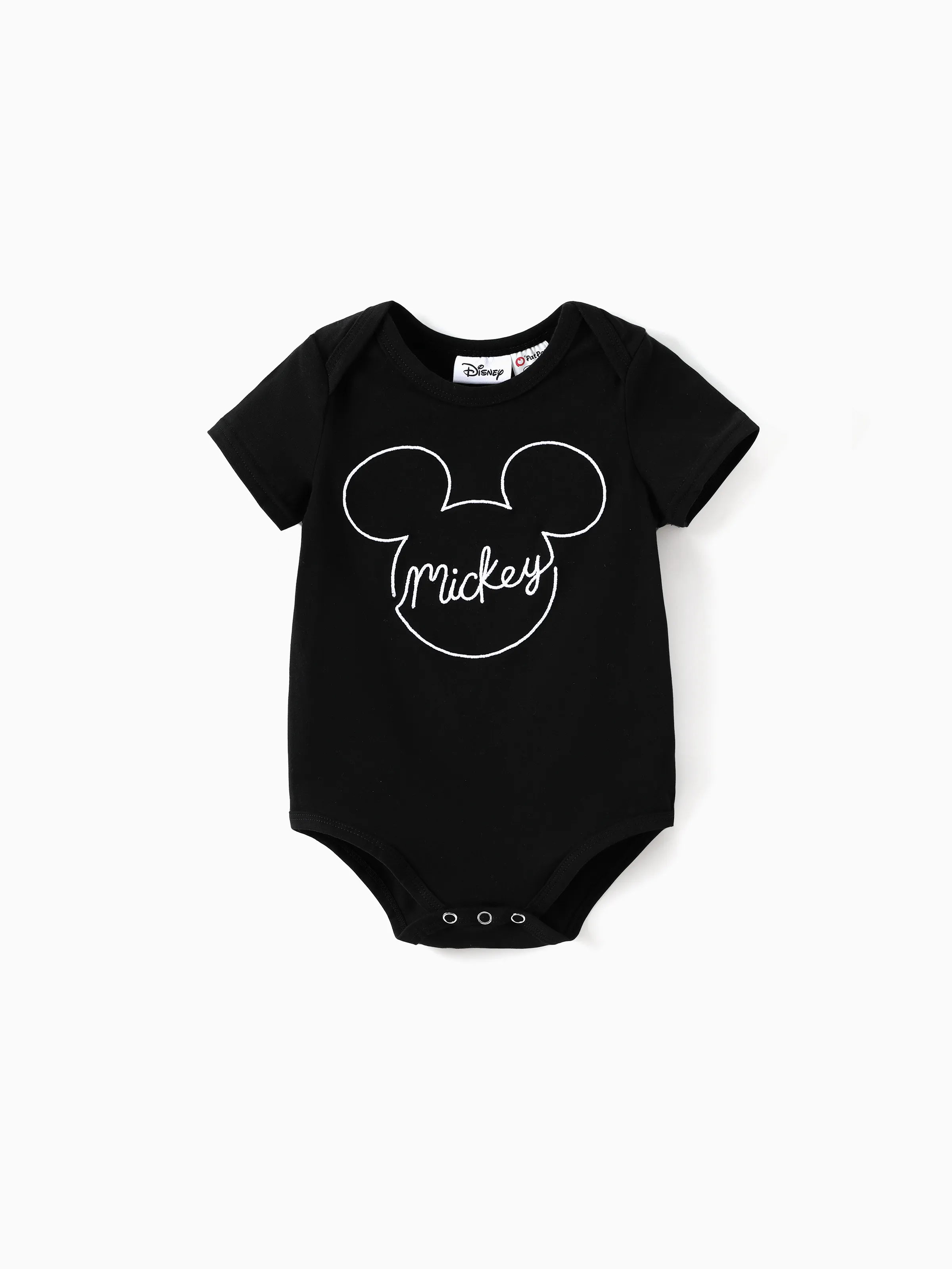 Disney Mickey and Friends Family matching 1pc Mickey Mouse Allover Print Sporty Dress/Cotton Top /Romper Expression Casual Suits Family Set Black - Image 12