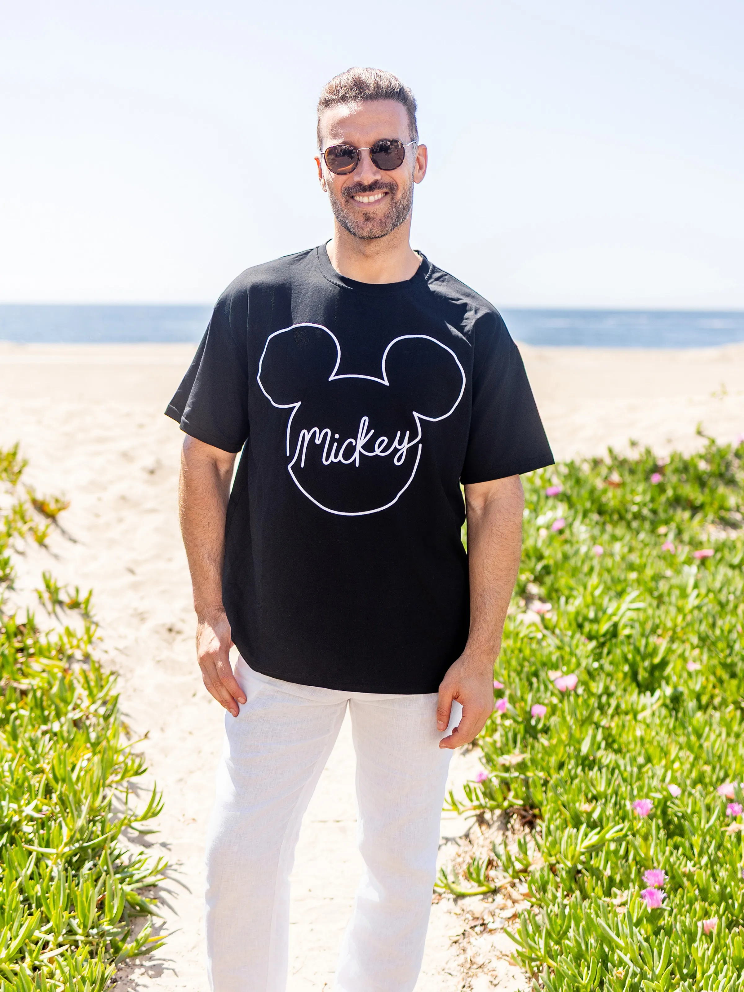 Disney Mickey and Friends Family matching 1pc Mickey Mouse Allover Print Sporty Dress/Cotton Top /Romper Expression Casual Suits Family Set Black - Image 22